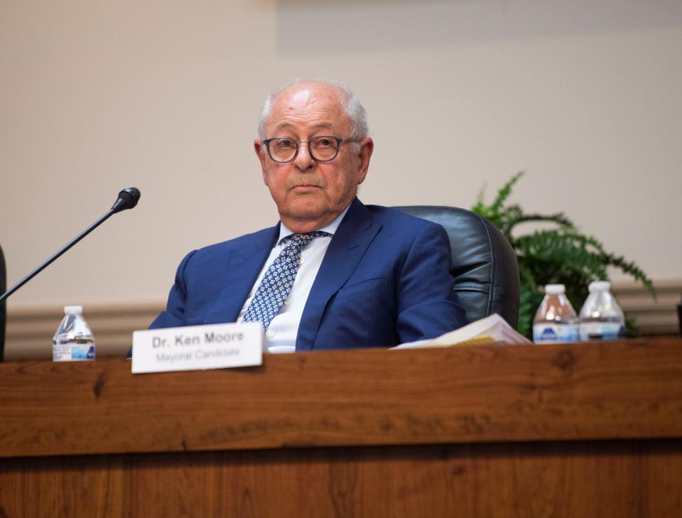 Franklin Mayor Dr. Ken Moore during a forum at City Hall in Franklin , Tenn., Monday, Oct. 2, 2023.