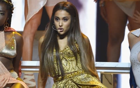 Ariana Grande performs onstage during 2018 MTV Video Music Awards - Credit: Getty