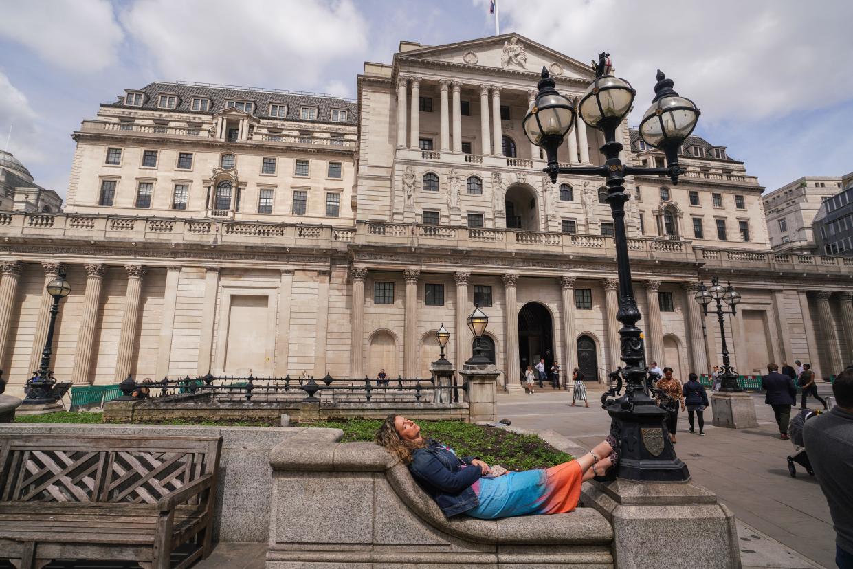 Bank of England in London/Interest rates