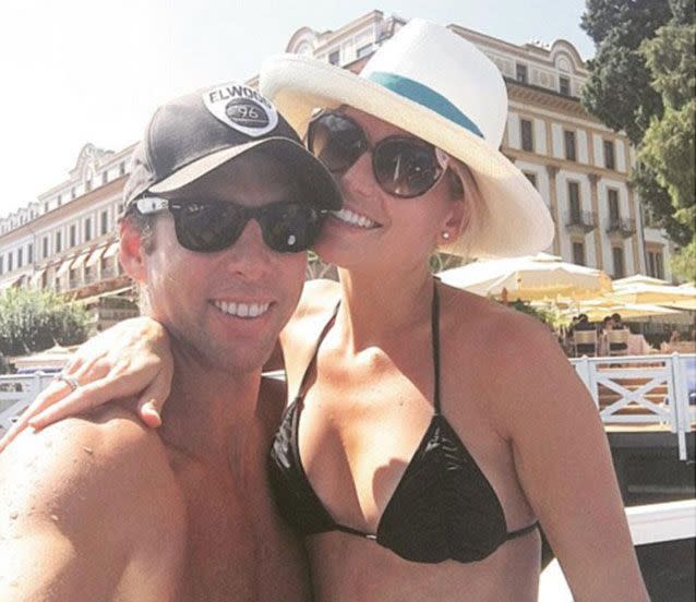 Grant Hackett's public breakdown may have been triggered by a messy breakup with Maggie Keating (pictured on an Italy trip in August last year), friends say. Picture: Instagram