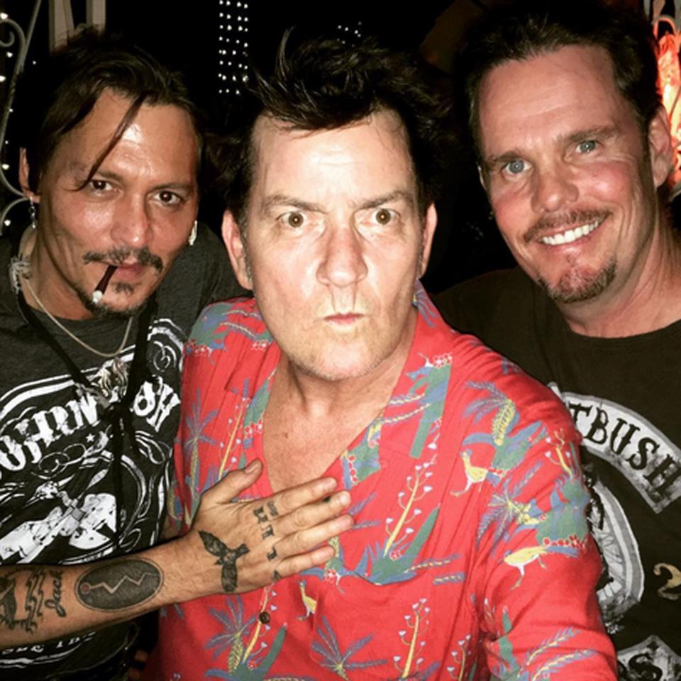 JOHNNY DEPP, CHARLIE SHEEN & KEVIN DILLON