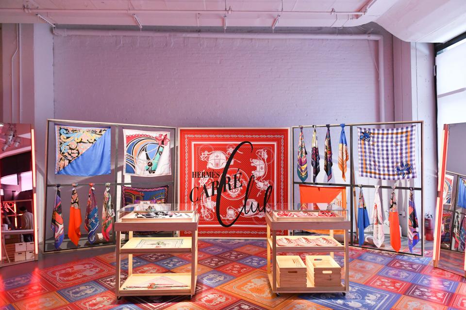 The Hermés Cafe in New York City is a Silk Scarf Fantasyland