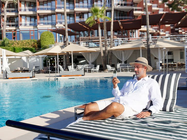 Marcos Toscani en el Hotel de Mar, en Mallorca