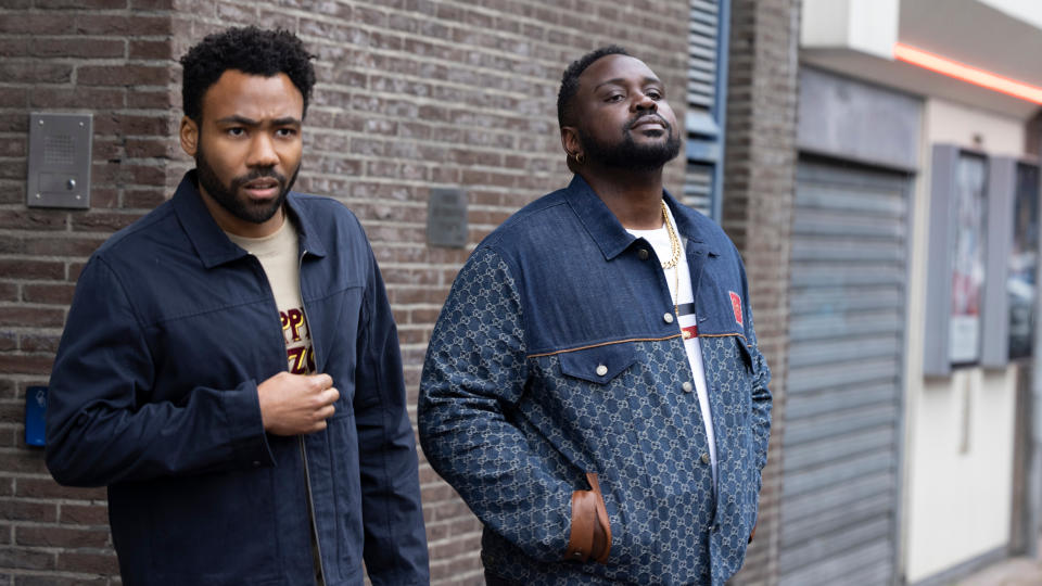 Donald Glover and Brian Tyree Henry return for the third season of Atlanta. (Coco Olakunle/FX)