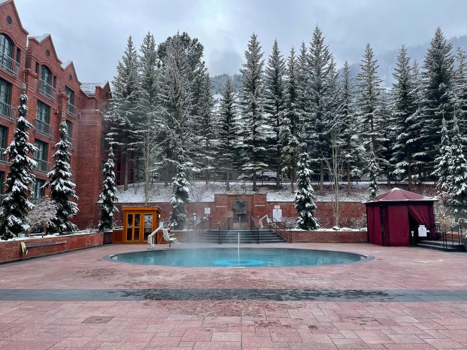 The pool at The Little Nell in Aspen, Colorado.