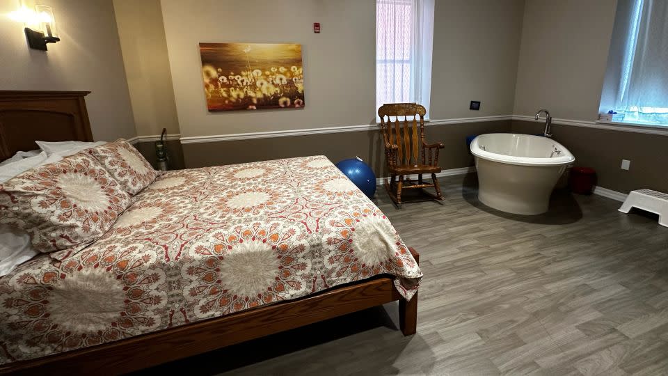 The Meadow Room is one of the three birth rooms at the Midwife Center, the only freestanding birth center in western Pennsylvania. Clients come from central Pennsylvania, West Virginia and Ohio to deliver their babies at the center. - Emily McGahey