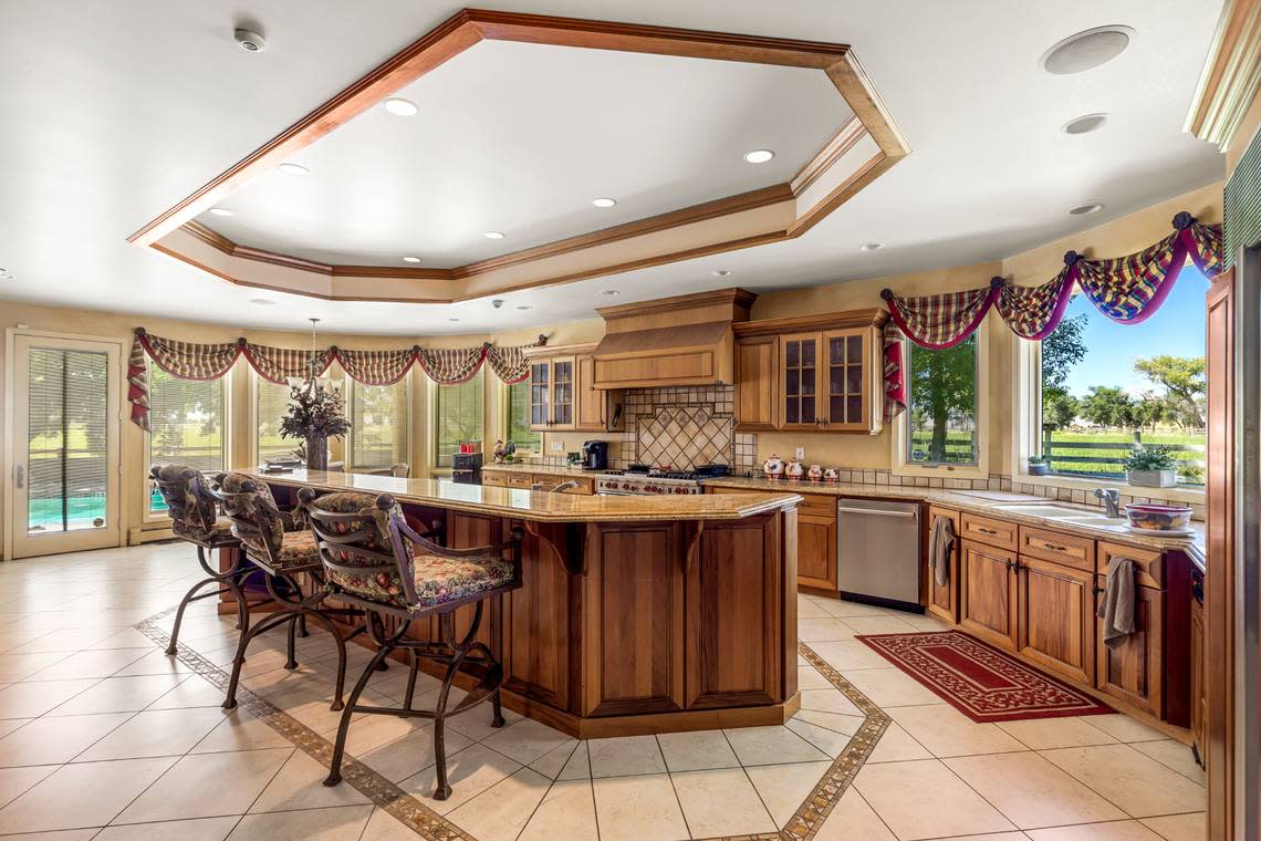 The generous kitchen of the Heller Ranch for sale in Nevada for $3.4 million