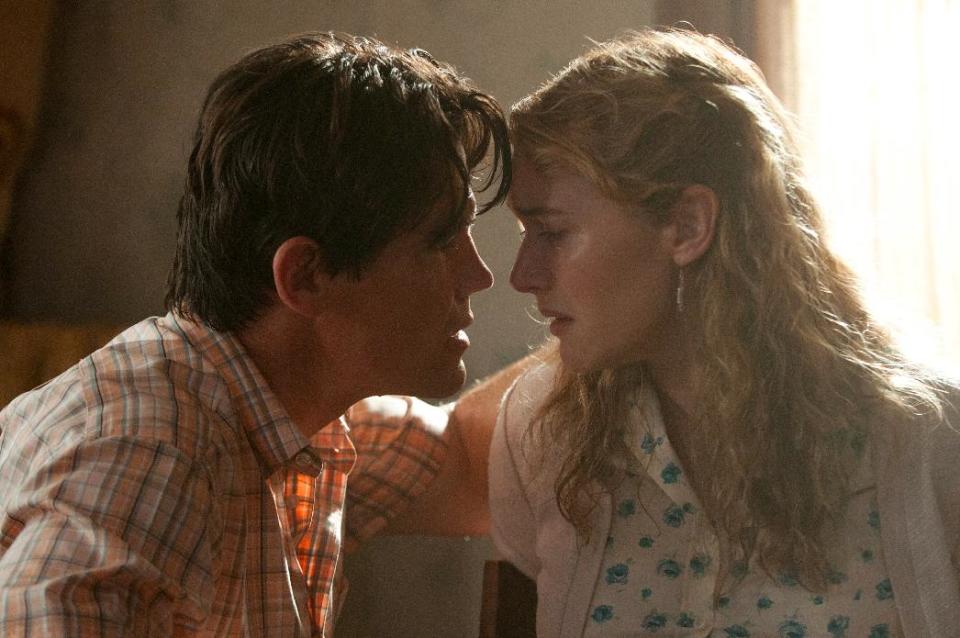 This image released by Paramount Pictures shows Josh Brolin, left, and Kate Winslet in a scene from "Labor Day." (AP Photo/Paramount Pictures, Dale Robinette)