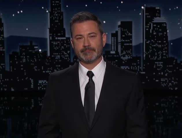 Jimmy Kimmel en larmes après la tuerie d'Uvalde, le 25 mai 2022. (Photo: Youtube)