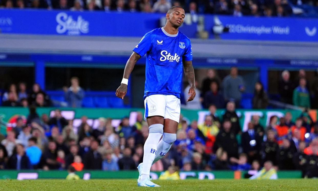 <span>Ashley Young’s penalty was saved by Alex McCarthy, sending Southampton to the Carabao Cup fourth round and Everton out.</span><span>Photograph: Peter Byrne/PA</span>