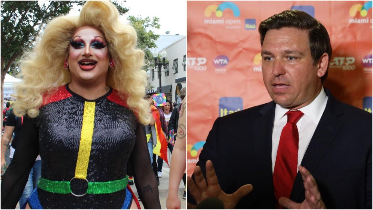 Drag queen and Gov. Ron DeSantis