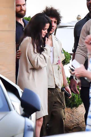 <p>MEGA </p> Selena Gomez and Benny Blanco leave Nobu in Malibu on June 15, 2024