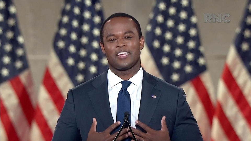 Daniel Cameron speaks during the virtual Republican National Convention on August 25, 2020. (via Reuters TV)