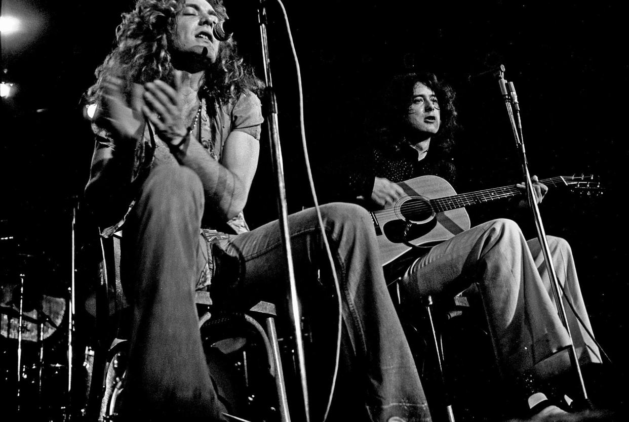 Led Zeppelin in Hamburg, Germany 1973. Robert Plant, Jimmy Page