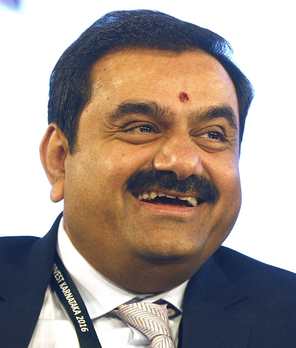 FILE- Adani Group Chairman Gautam Adani attends the 'Invest Karnataka 2016 - Global Investors Meet' in Bangalore, India, Feb. 3, 2016. Hindenburg Research is a financial research firm with an explosive name and a track record of sending the stock prices of its targets tumbling. It's back in the headlines for taking on one of the world’s richest men, Indian coal mining tycoon Gautam Adani. Last week it accused the Adani Group, India's second biggest conglomerate, of a brazen stock manipulation and accounting fraud scheme. (AP Photo/Aijaz Rahi, File)