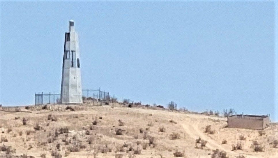 View from the approach of the Desert Lighthouse.