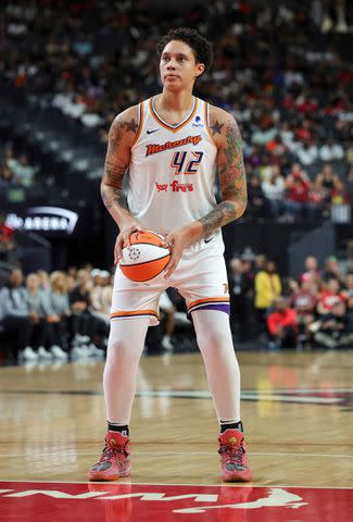 <p>Ethan Miller/Getty</p> Brittney Griner