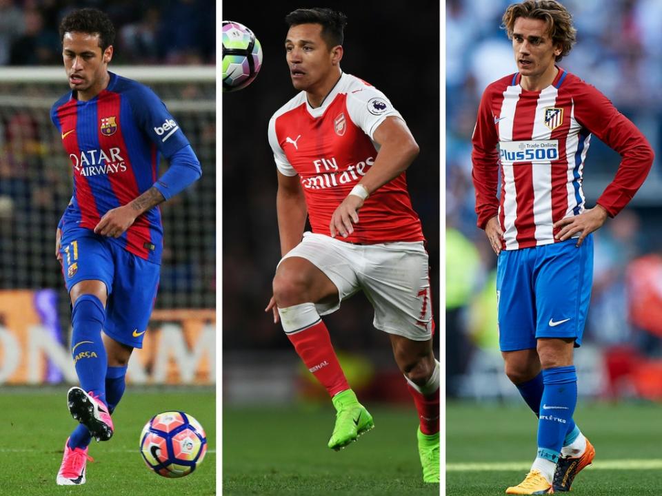 Neymar, Sanchez and Griezmann - all wanted for big fees