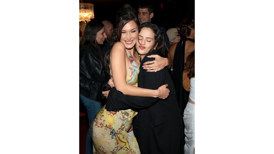 Bella Hadid and her bestie Rosalía share a hug 