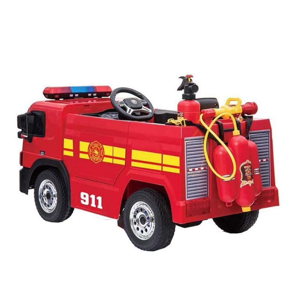 7) Kidsclub Ride-On Fire Truck Toy