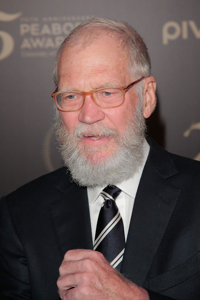 <p>We might call this "beard phase 1." Who knew Letterman had an extended universe planned for his grooming.</p>