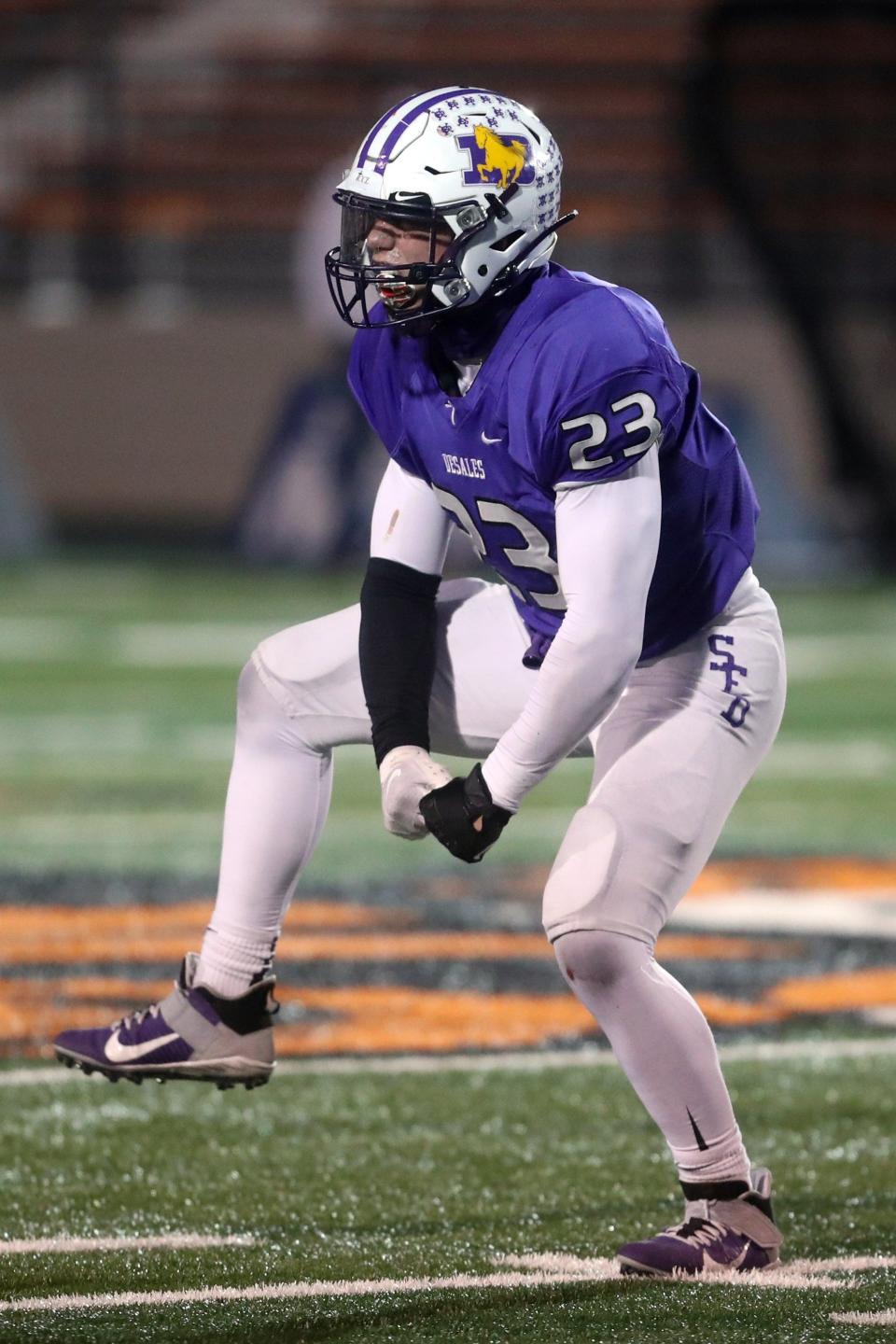 DeSales' Max Shulaw is a standout in football and a state champion wrestler.