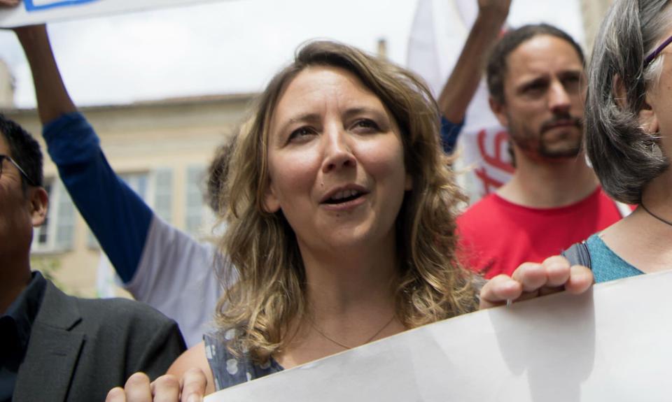 Sandra Regol lors d'une manifestation en juin 2018. - BERTRAND LANGLOIS