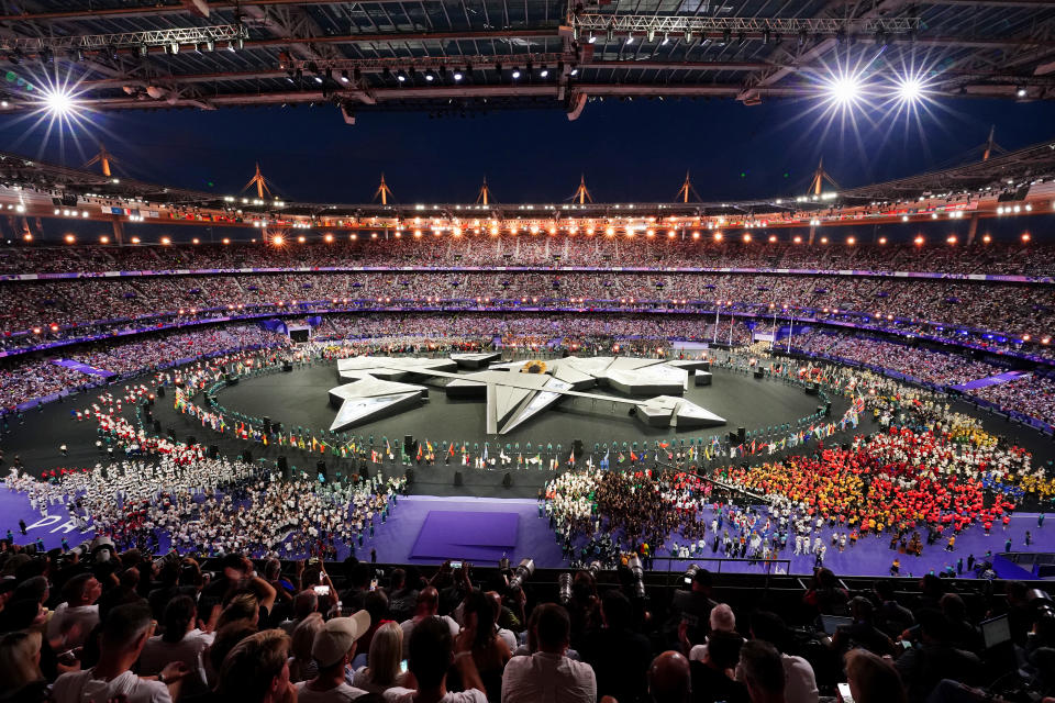 A general view of the arrival of athletes during the closing ceremony of the Paris 2024 Olympic Games at the Stade de France in Paris. Date taken: Sunday, August 11, 2024. (Photo by David Davies/PA Images via Getty Images)