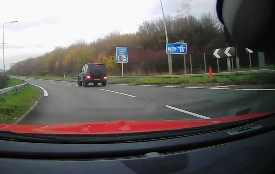 Terrifying footage shows the moment Premier League ace Joe Willock crashed his £140,000 car while on the way to training - losing control as he went round a bend. The Arsenal and England U21s midfielder was said to have been unhurt in the smash, which was caught on dashcam by another motorist. Dramatic video shows Willock, 21, cutting across multiple lanes and racing his Mercedes-Benz G-Class up a slip road to join the M25 near South Mimms, Herts. But he hits a barrier, causing him to lose a wheel and spin out - ending up in a hedge.