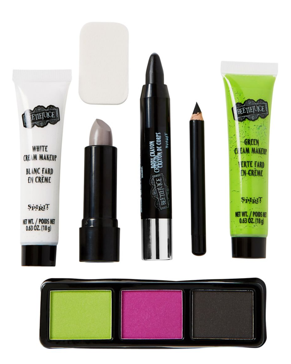 white, black and pink makeup kit