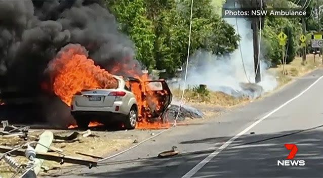 The result of this crash could have been very different. Source: NSW Ambulance