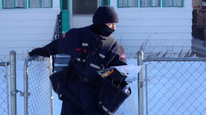 Rural mailbox (five per cent of Canadians) costs Canada Post $179 per address. (CBC)