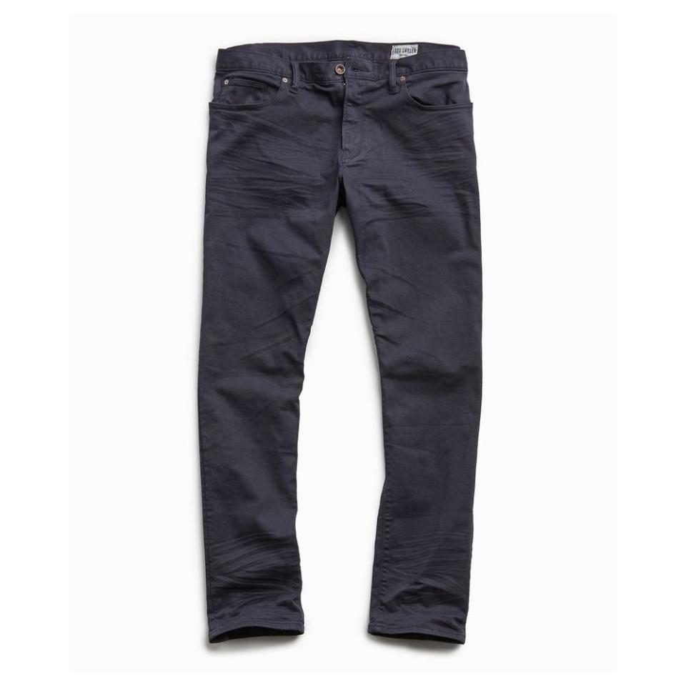 Slim-Fit 5-Pocket Garment-Dyed Stretch Twill Pants
