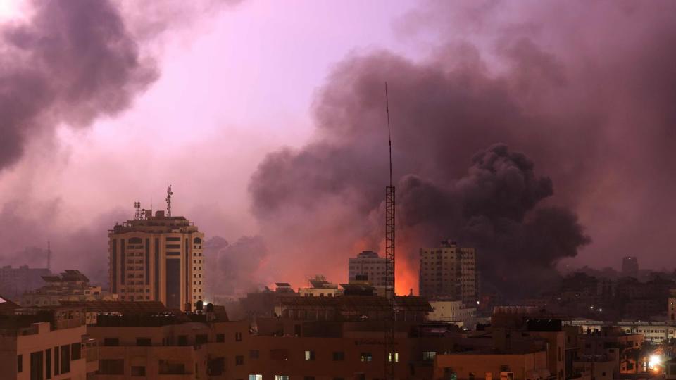 Israel has returned fire on Gaza after Hamas’ surprise attack on the weekend. Picture: MAHMUD HAMS / AFP