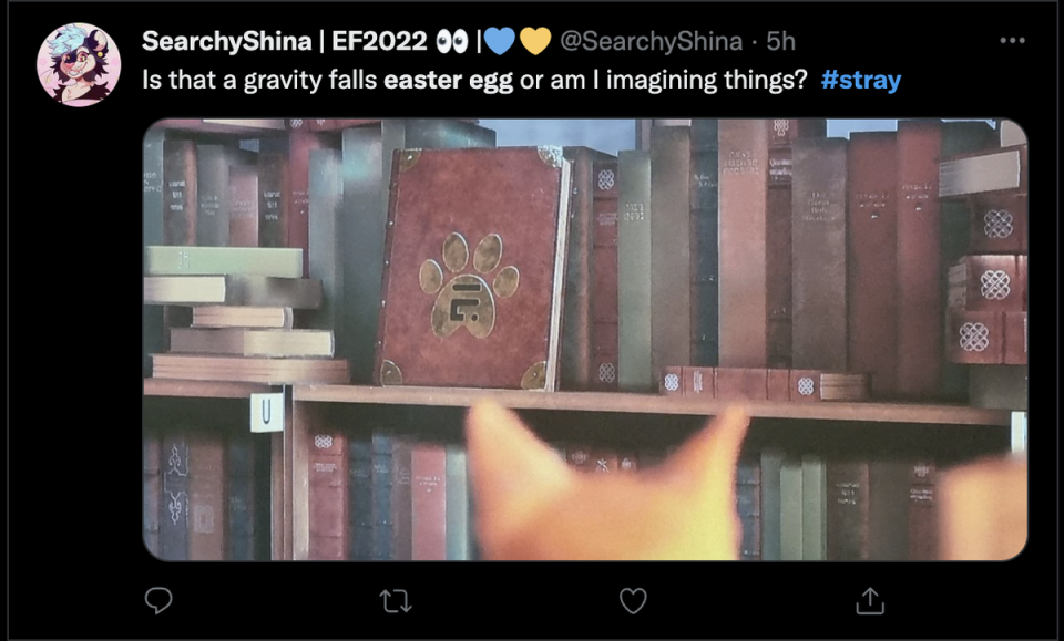 ‘Gravity Falls’ reference in ‘Sky’ (SearchyShina/Twitter screenshot)