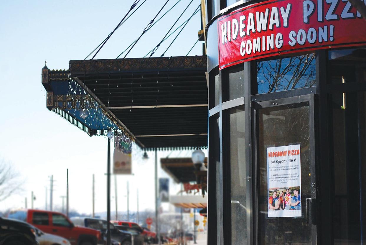 Hideaway Pizza in Bartlesville was seeking employees in late 2020.