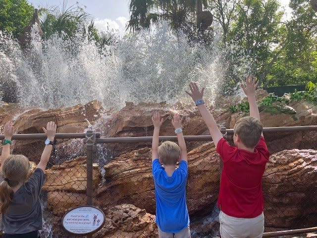 The Journey of Water, Inspired by Moana, opens Oct. 16 in the World Nature section of EPCOT. Wave your hands or step on and off raindrop-dotted pads to make water rise and fall: The signs will explain what you're experiencing and how to jump into the fun.