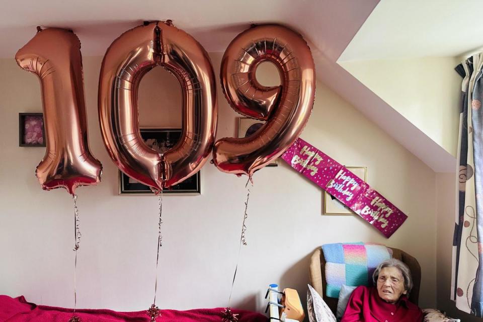 Olive Edwards celebrated her 109th birthday at Birchlands Care Home in Haxby <i>(Image: UGC)</i>