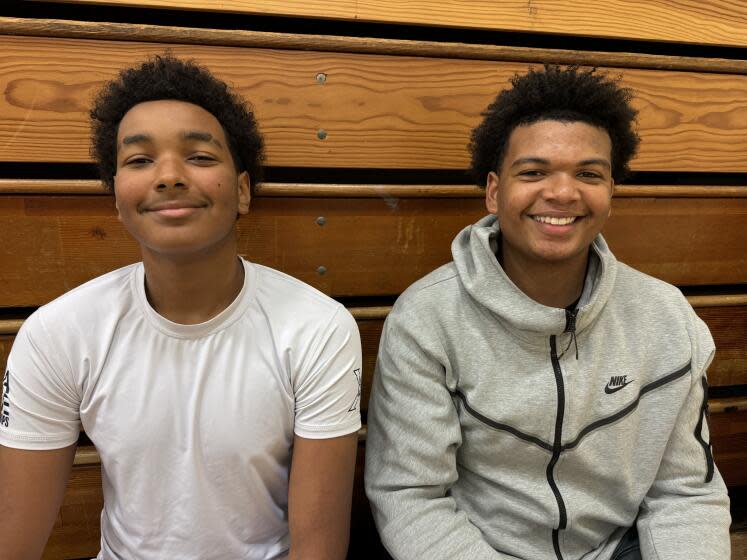 Freshmen Shalen Sheppard (left) and Ethan Hill could be immediate contributors for Brentwood's basketball team.