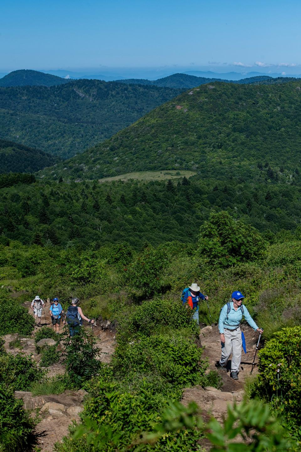 The Carolina Mountain Club celebrated 100 years by hiking to Tennent Mountain July 12, 2023.