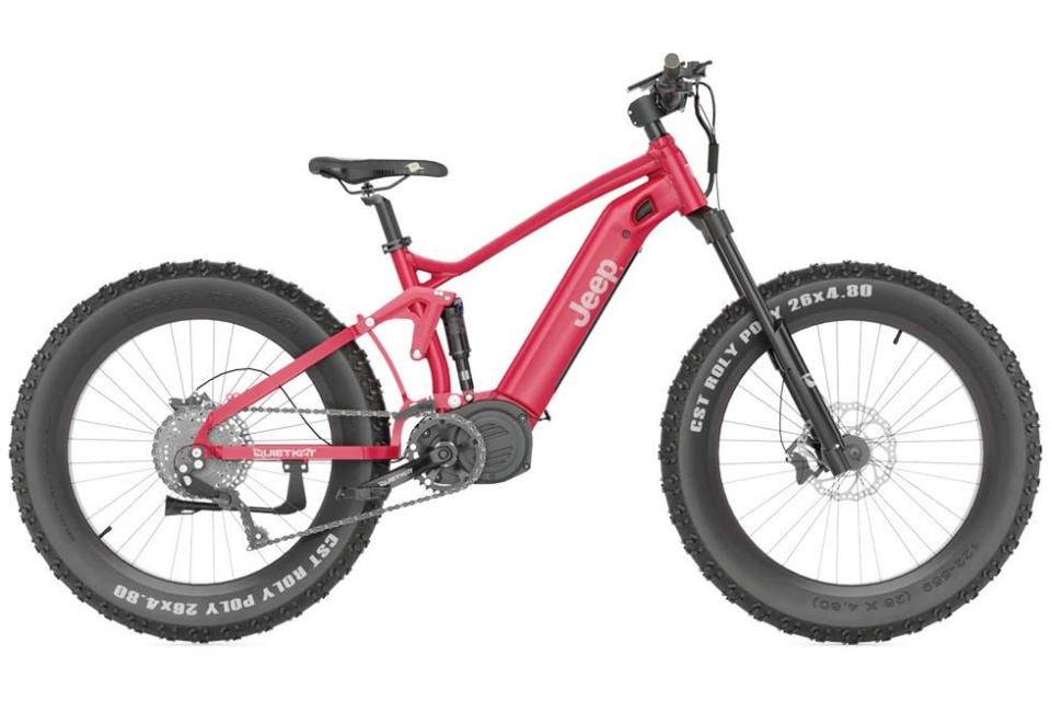 <p><a href="https://go.redirectingat.com?id=74968X1596630&url=https%3A%2F%2Fquietkat.com%2Fproducts%2Fjeep-electric-bike&sref=https%3A%2F%2Fwww.bicycling.com%2Fbikes-gear%2Fa33313406%2Fbest-fat-tire-ebikes%2F" rel="nofollow noopener" target="_blank" data-ylk="slk:Shop Now;elm:context_link;itc:0;sec:content-canvas" class="link ">Shop Now</a></p><p>Jeep Fat Tire E-Bike</p><p>$5999.00</p><p>quietkat.com</p>