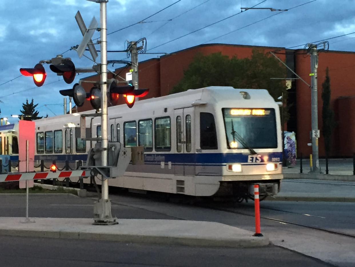 The City of Edmonton is initiating a procurement order for up to 53 LRT trains and asking the public to help decide the seating layout they will use. (Lydia Neufeld/CBC - image credit)