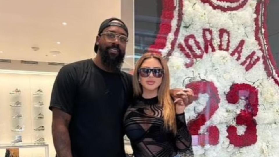 前NBA球星皮朋前妻拉莎（Larsa Pippen），在IG曬出與喬丹二兒子馬庫斯（Marcus Jordan）的合照。（圖／翻攝自翻攝自IG@larsapippen）