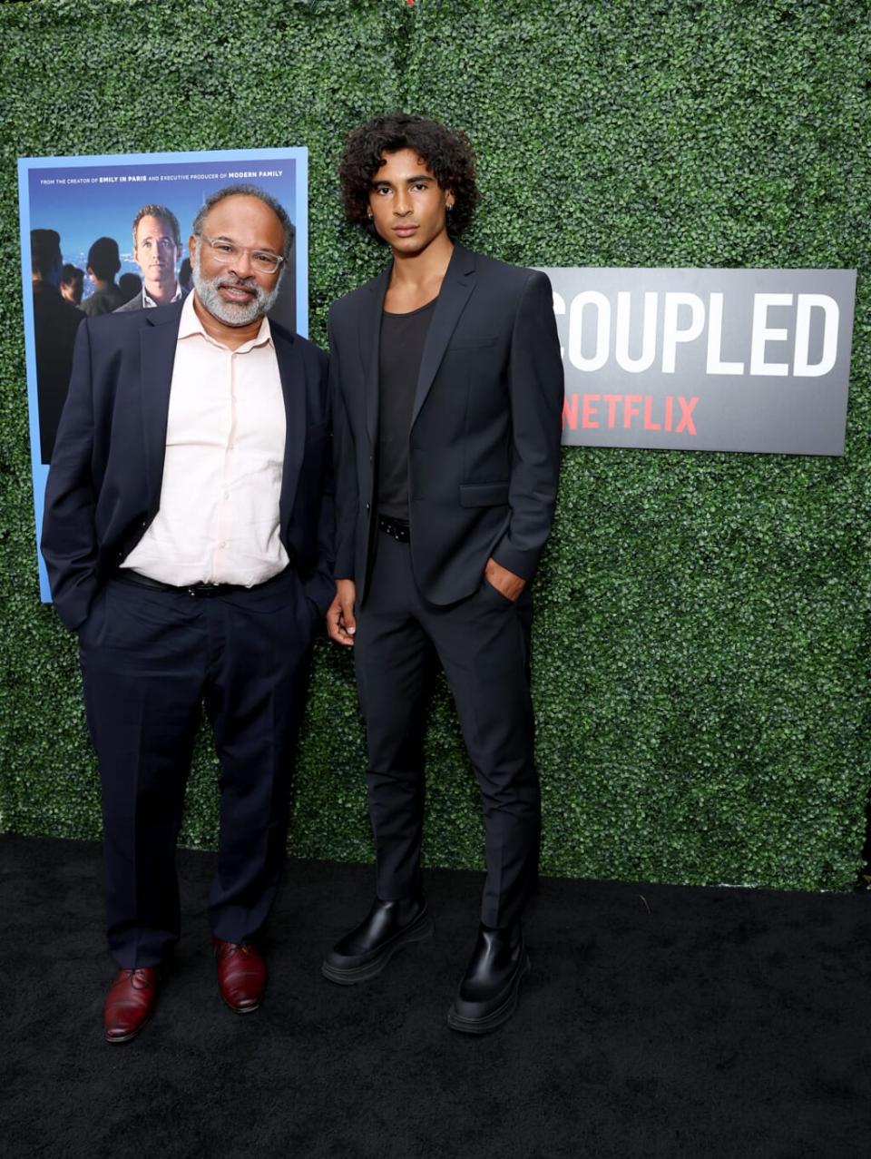 Geoffrey Owens, left, and Jordyn Owens attend the premiere of “Uncoupled” presented by Netflix at The Paris Theater on July 26, 2022 in New York City. (Photo by Monica Schipper/Getty Images for Netflix)