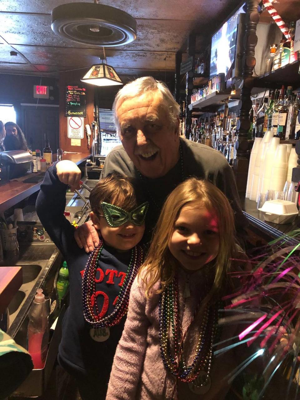 Russell “Redeye” Salyer was a longtime bartender at Chevy Chase Inn and a “bonus grandfather” to the bar owners’ children Herrington and Stella Heathcoat. Salyer helped Stella with a Little Free Library modeled after the bar that will be placed there on Euclid in his honor.