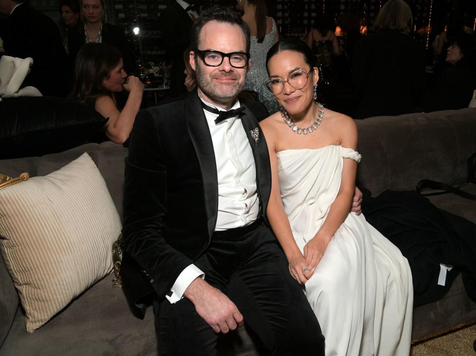 beverly hills, california january 07 l r bill hader and ali wong attend netflixs 2024 golden globe after party at spago on january 07, 2024 in beverly hills, california photo by charley gallaygetty images for netflix