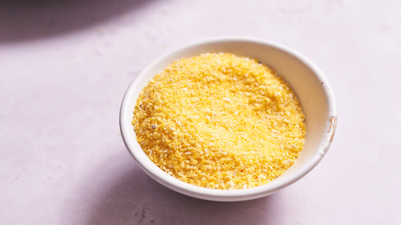 cornmeal in a bowl