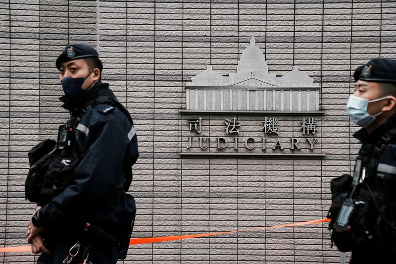 FILE PHOTO: National security trial of media mogul Jimmy Lai, founder of Apple Daily, in Hong Kong