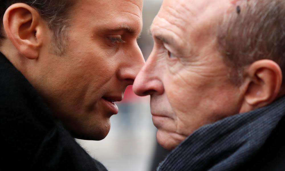 Emmanuel Macron and Gérard Collomb.