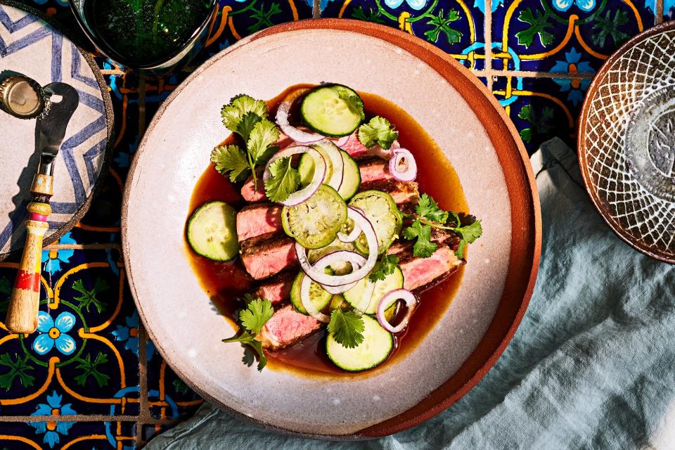 Grilled Rib Eye and Ponzu Aguachile